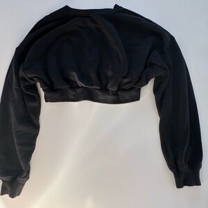 TNA Black Cropped Hoodie